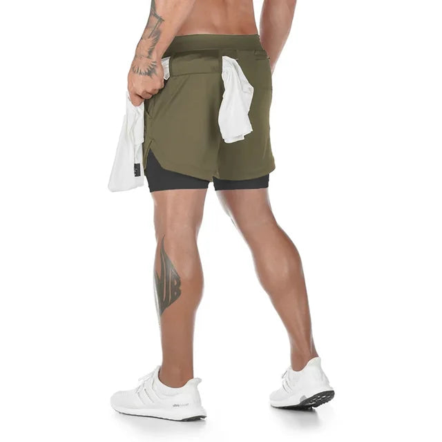 Camo Running Shorts Men - with Pockets