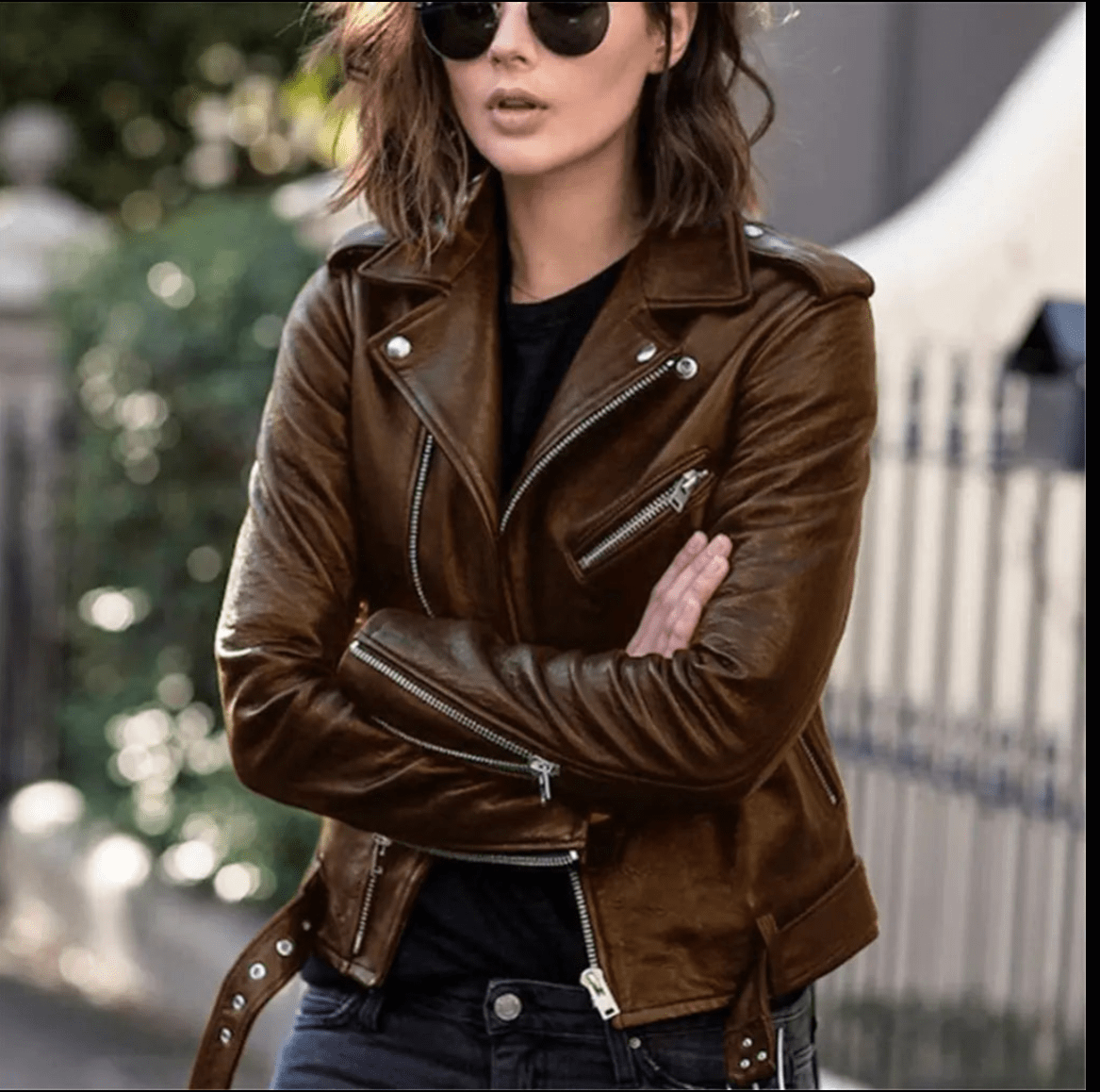 Versatile Street Slim Women's Jackets - Fashionable & Comfortable - Color Earthy Brown - SensorySoft