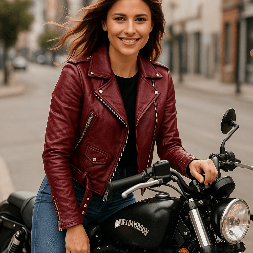 Versatile Street Slim Women's Jackets - Fashionable & Comfortable - In Color Wine Red - SensorySoft
