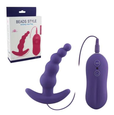 Vibrating Anal Plug with Electric Beads, Adult Toy - SensorySoft