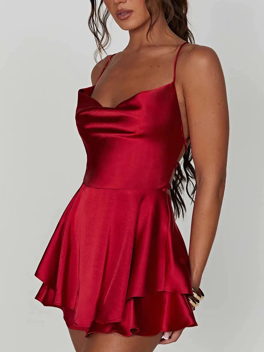 Vintage Silk Charm Satin Bodysuit - SensorySoft