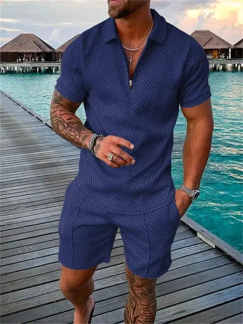 2025 Summer Men's Two-Piece Casual Sportswear Set