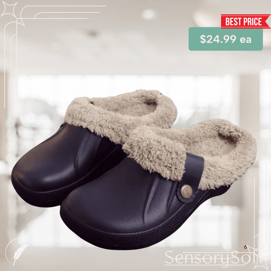Waterproof cotton slippers women winter platform - SensorySoft