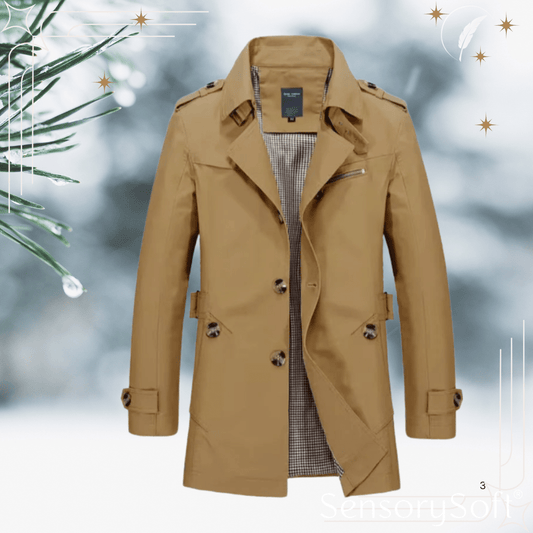 Windbreaker Jacket Coat – Lightweight and Water - Resistant - SensorySoft