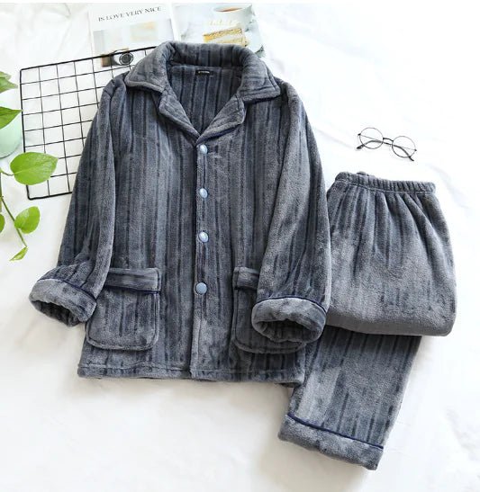 Winter Couple Pajamas Suit – Flannel Softness Meets Perfect Snuggle Style - SensorySoft