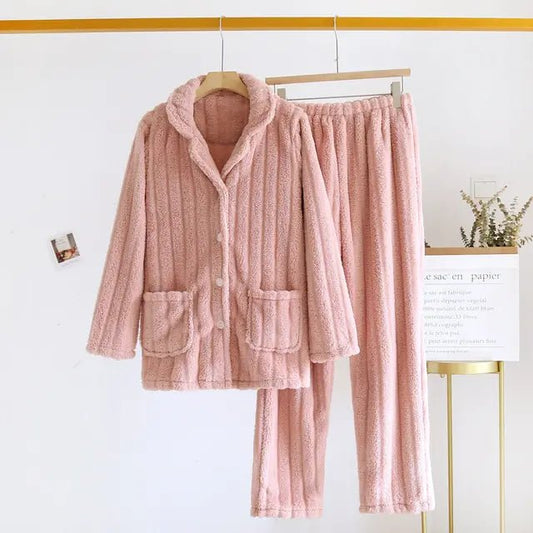 Winter Couple Pajamas Suit – Flannel Softness Meets Perfect Snuggle Style - SensorySoft