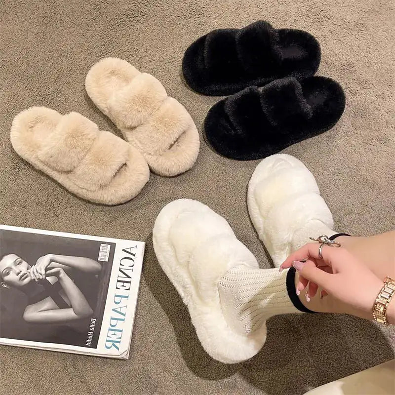Winter Fluffy Slippers - SensorySoftShop