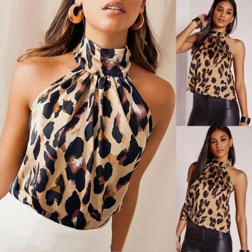 Women Blouses Sexy Leopard Print Ladies Shirts - SensorySoftShop