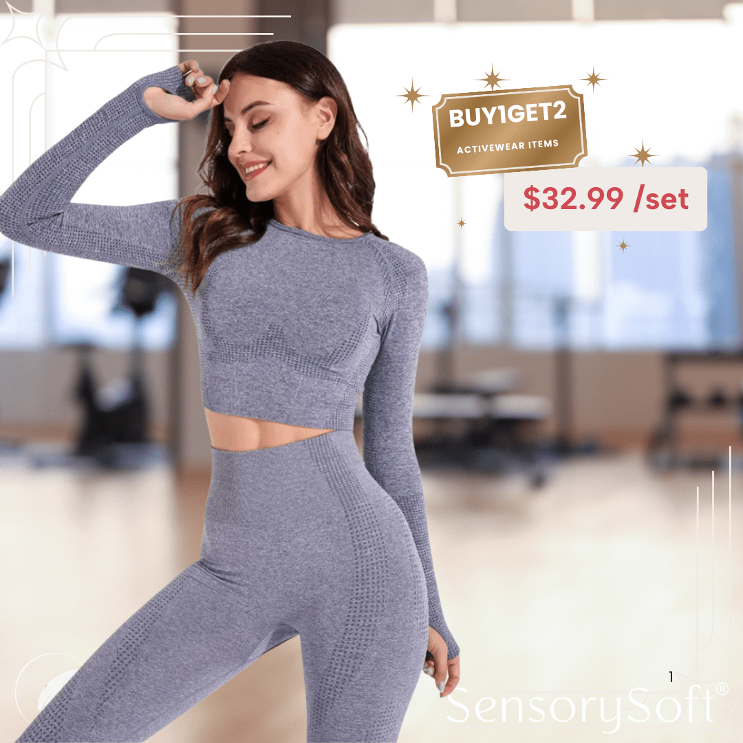 Women's 5 Piece Yoga Set - SensorySoftShop