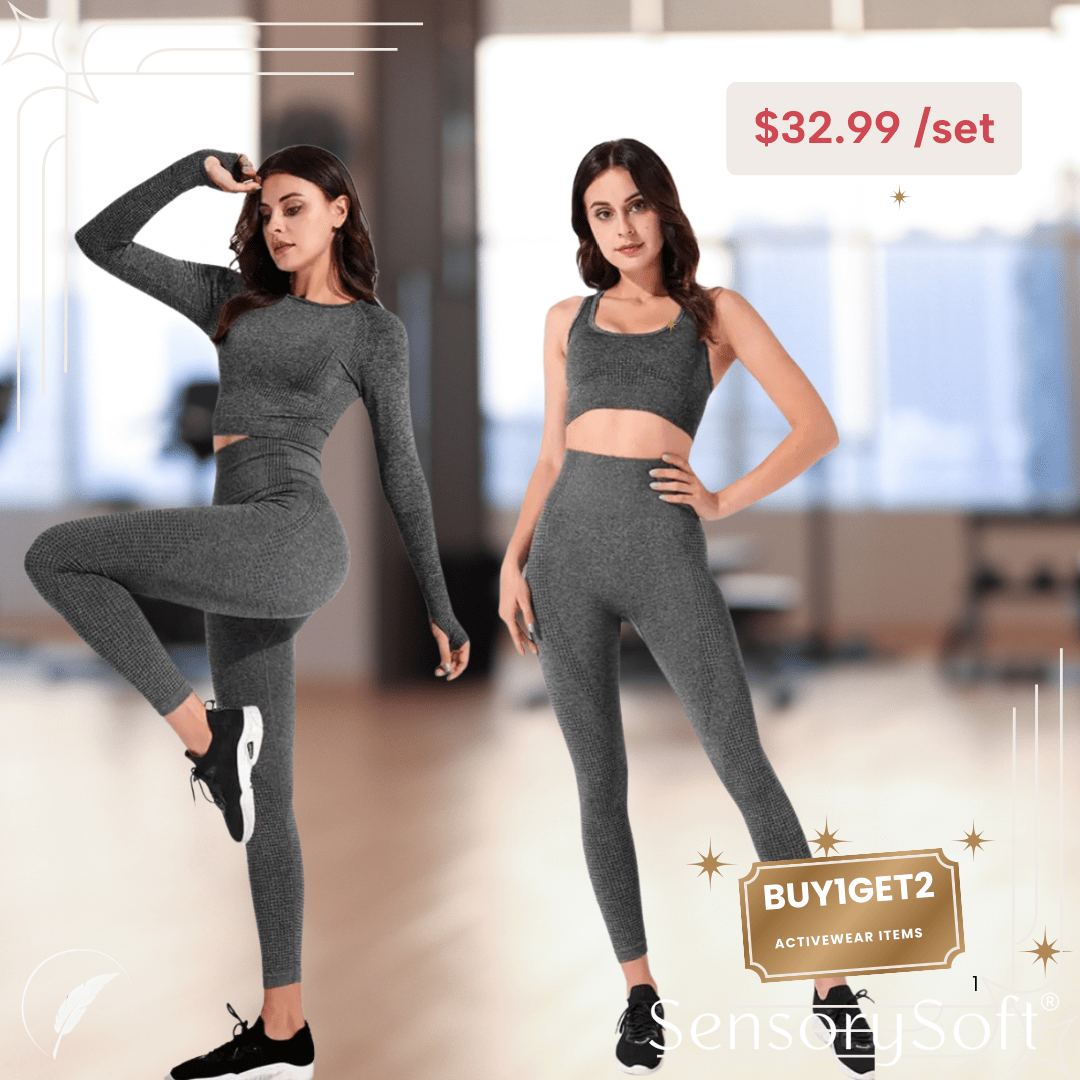 Women's 5 Piece Yoga Set - SensorySoftShop