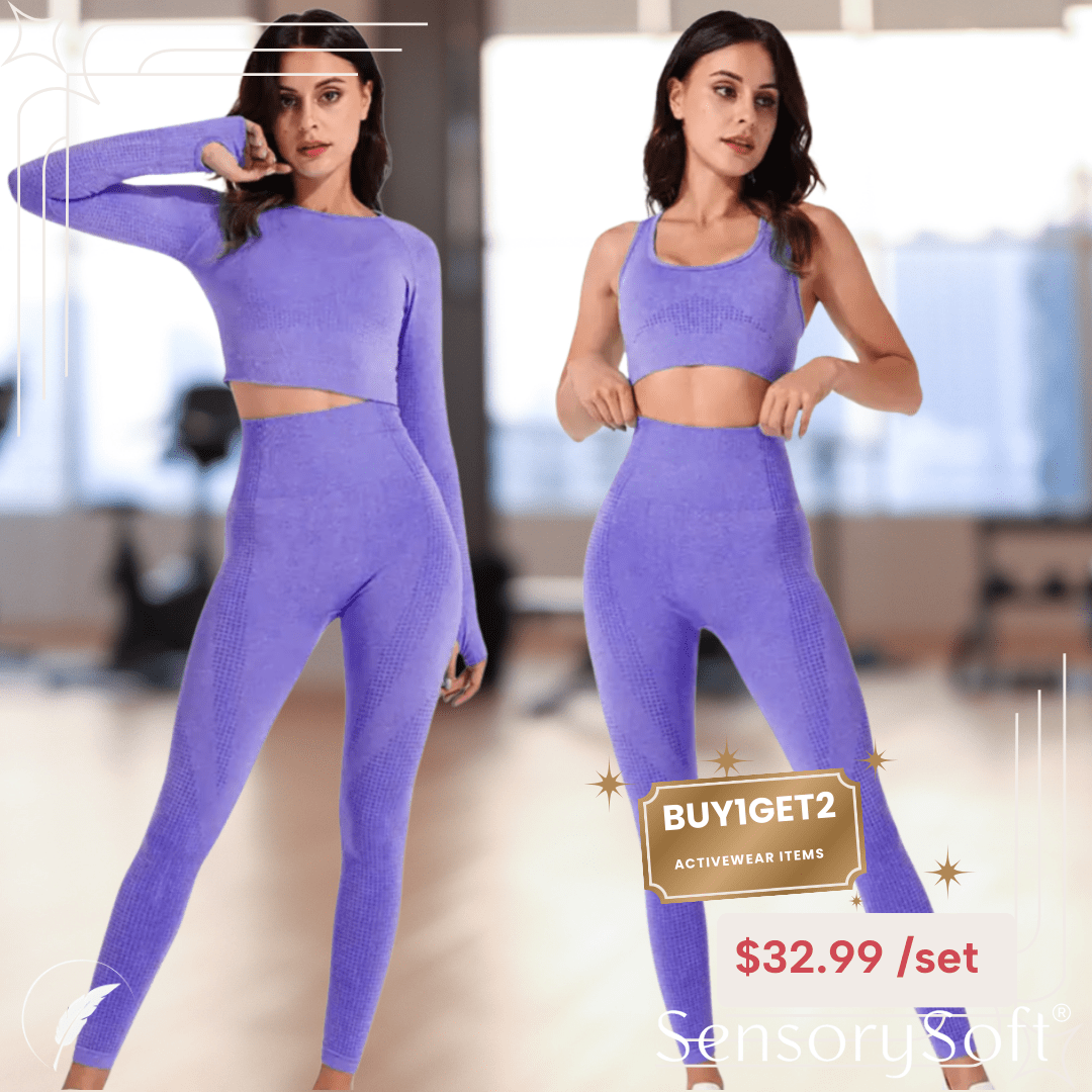 Women's 5 Piece Yoga Set - SensorySoftShop