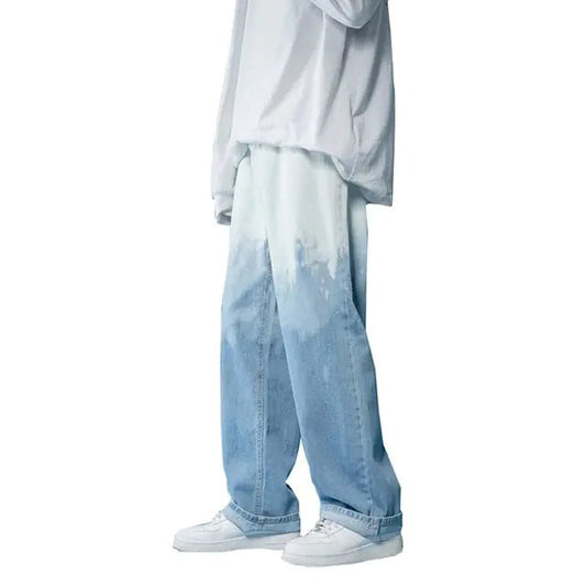 Women’s Baggy Cargo Jeans – Effortless Style; in Light Blue - SensorySoft