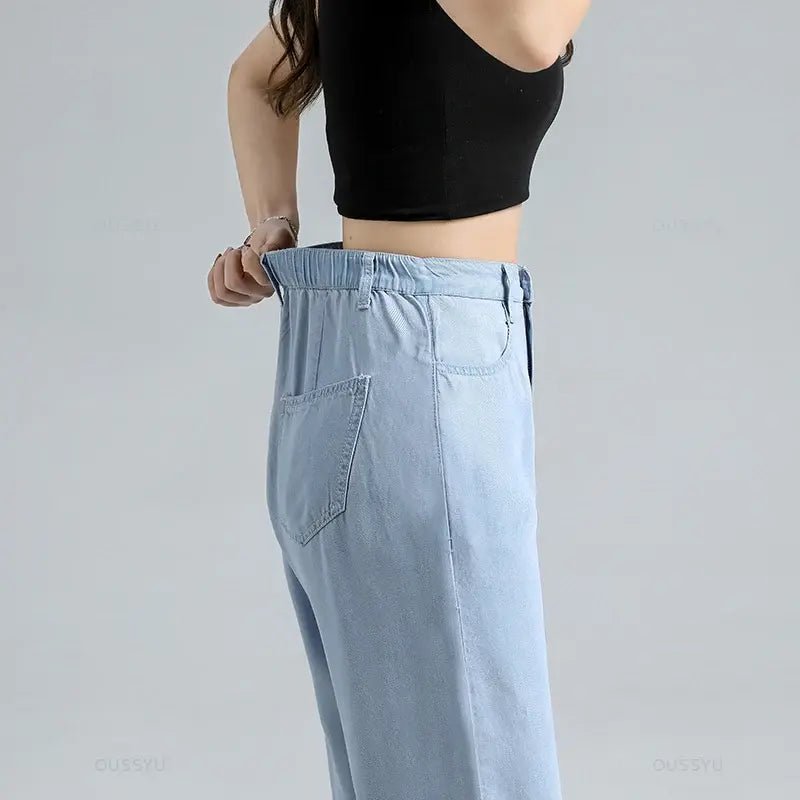 Women's Baggy Wide Leg Denim Jeans - SensorySoft