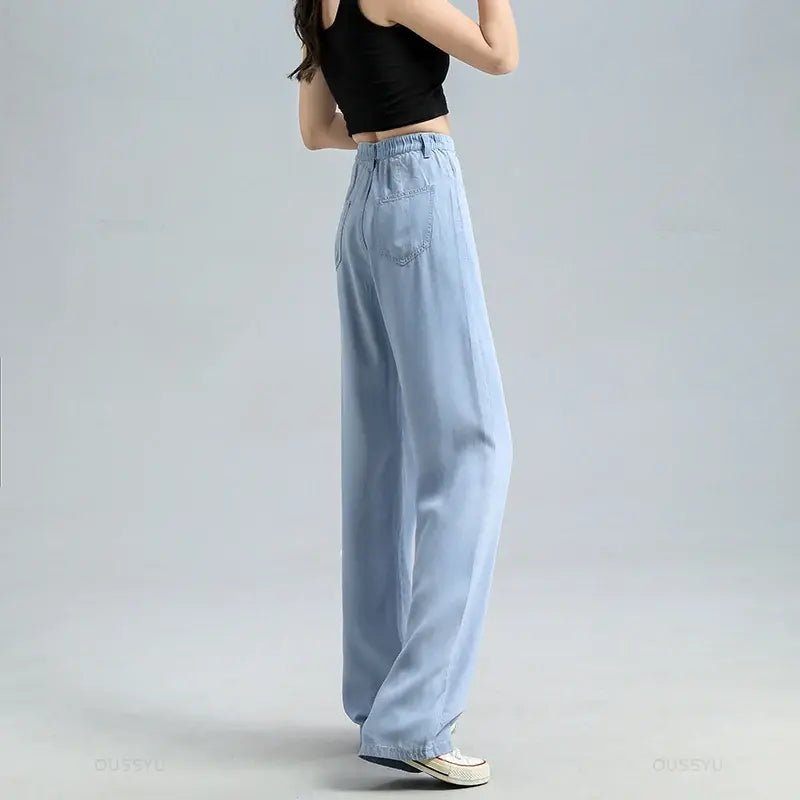 Women's Baggy Wide Leg Denim Jeans - SensorySoft