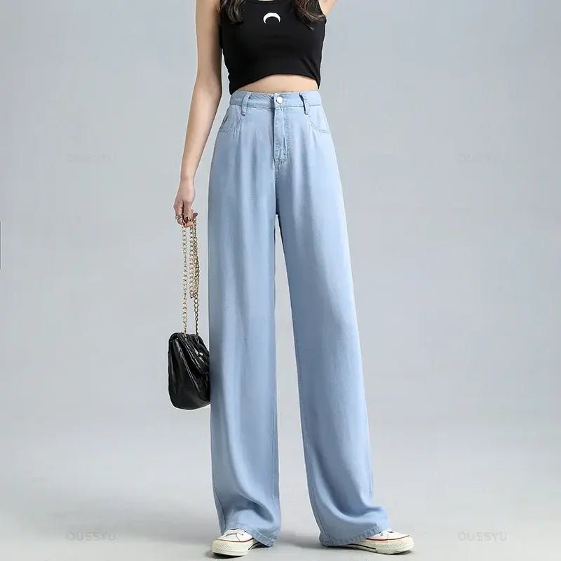 Women's Baggy Wide Leg Denim Jeans - SensorySoft