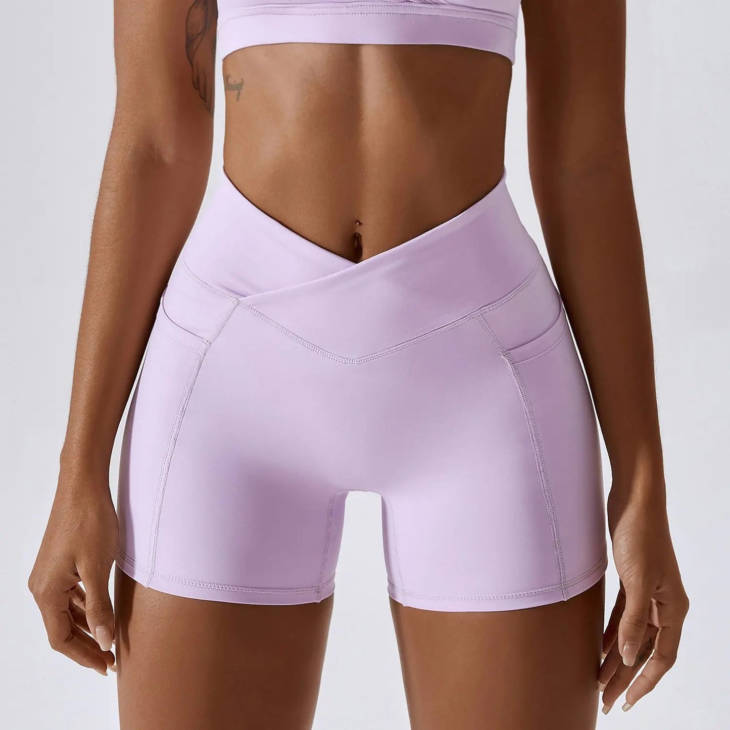 Women's Cross Waist Running Fitness Shorts - SensorySoftShop