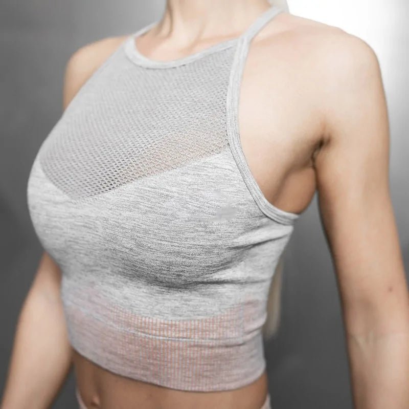 Women's Fitness Yoga Set: Leggings, Sports Bra, Sleeveless Tops - SensorySoftShop