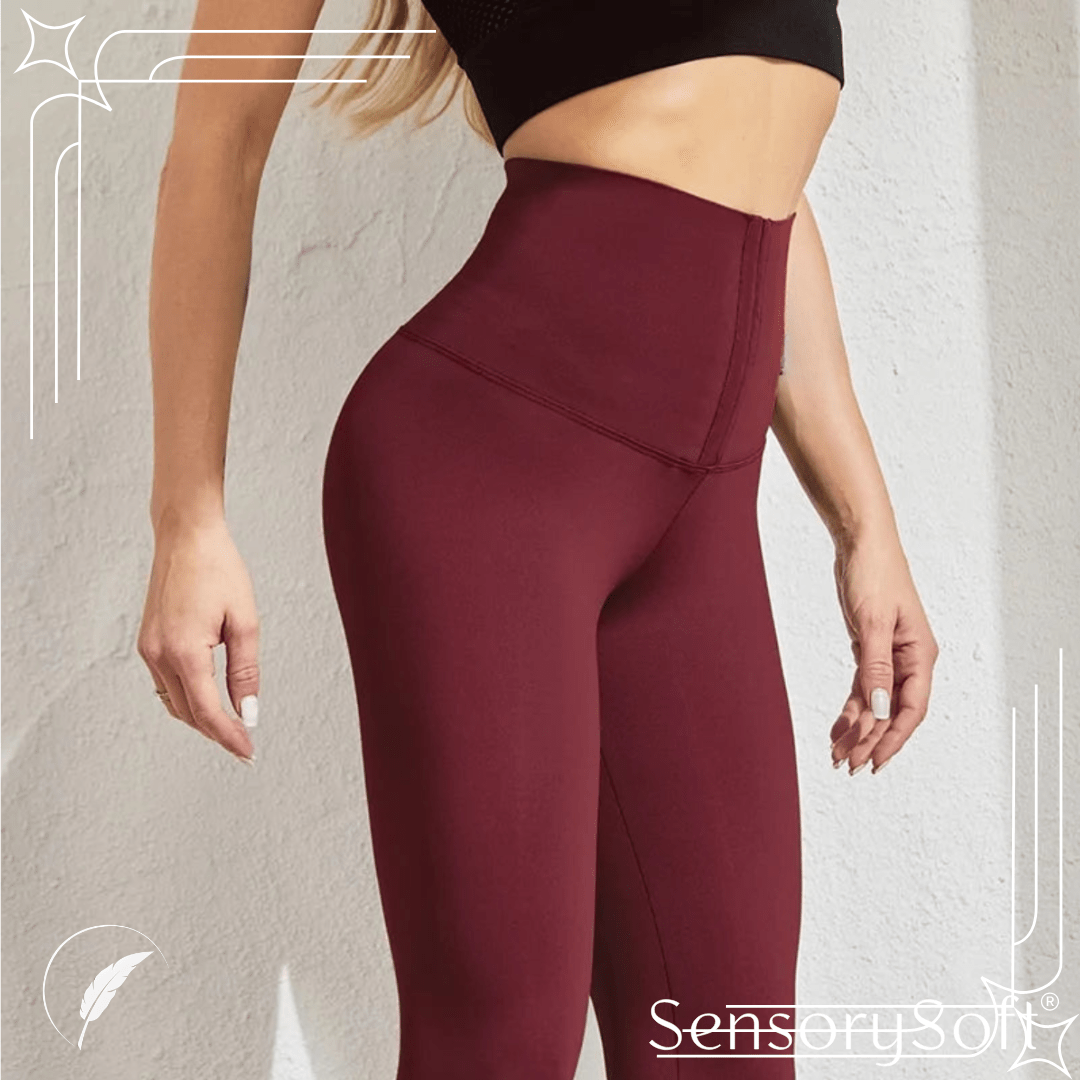 Women's High Waist Leggings - Fitness Sports Leggings - SensorySoftShop