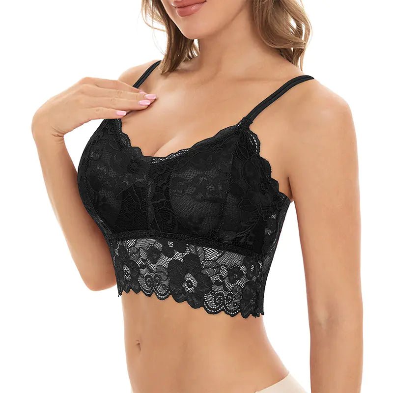 Women's Lace Suspenders Padded Bra for Daily Wear - SensorySoft