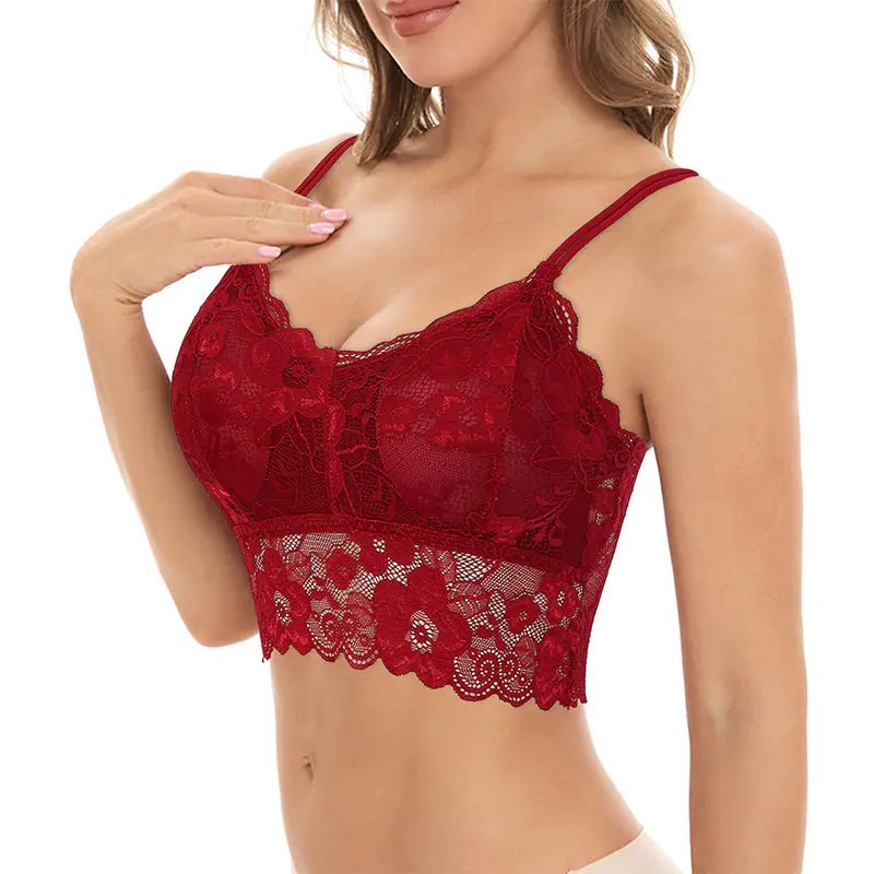 Women's Lace Suspenders Padded Bra for Daily Wear - SensorySoft