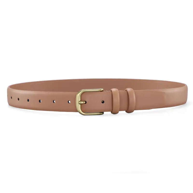 Women's Leather Belt with Simple Design for Jeans and Skirts - SensorySoftShop