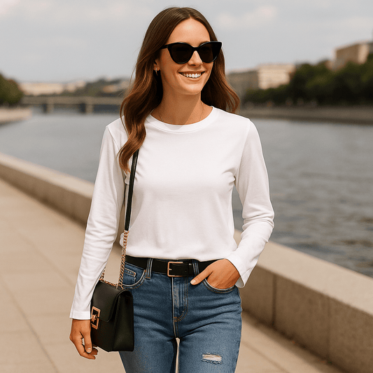 Women's Long Sleeve T-Shirt - Versatile and Loose Fit - SensorySoft