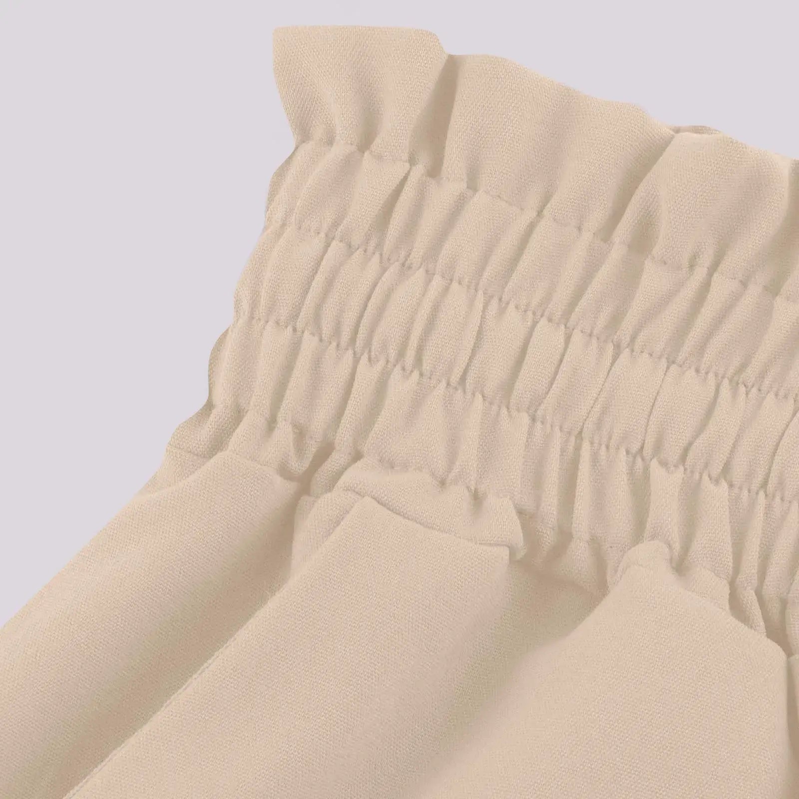 Women's Pants Solid Color Elastic High Waist Wide Leg Trousers - SensorySoft