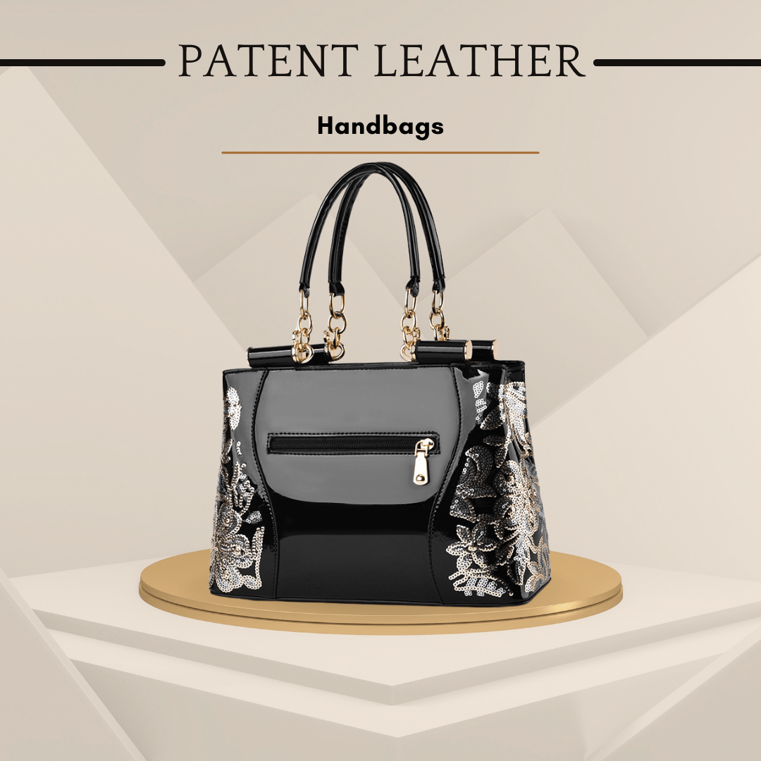 Women's Patent Leather Cowhide Shoulder Bag - SensorySoft