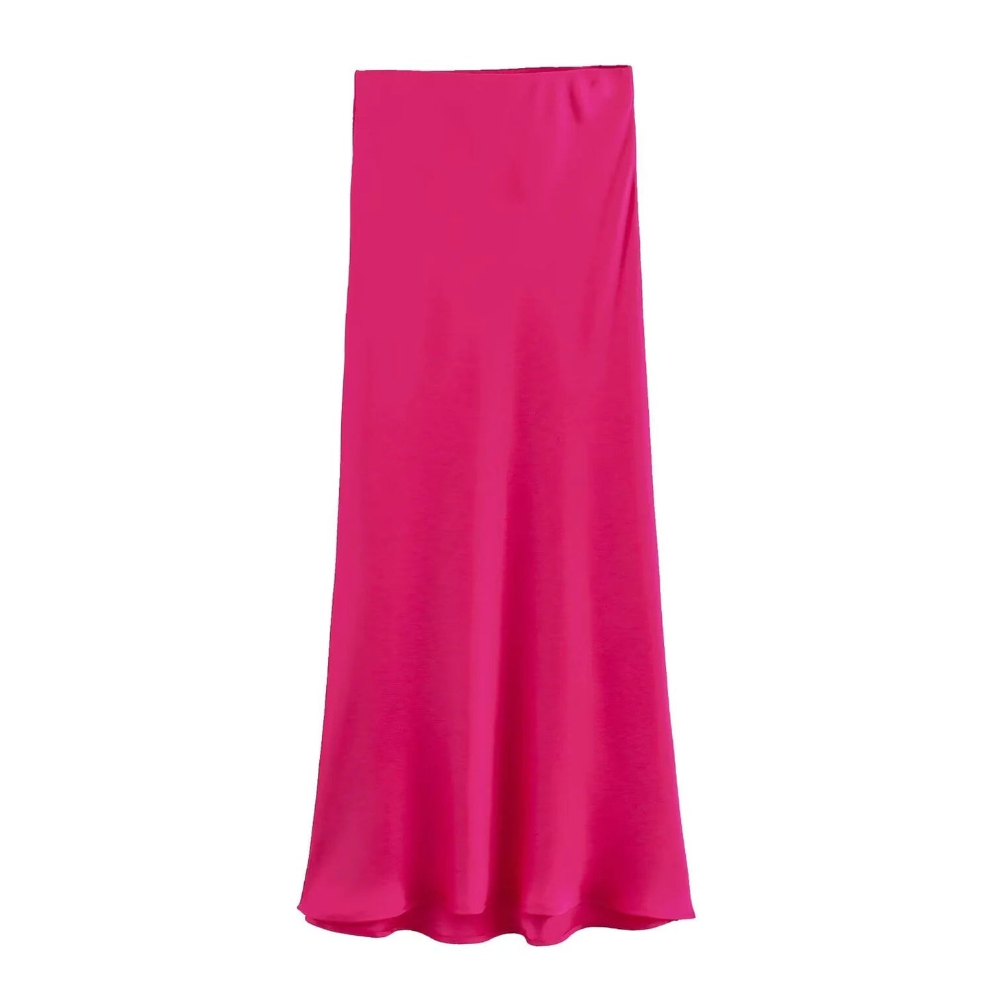 Women's Satin Pleated Midi Skirt - SensorySoftShop