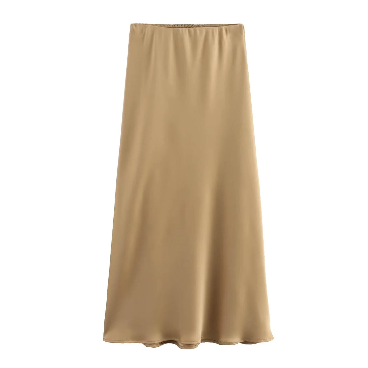Women's Satin Pleated Midi Skirt - SensorySoftShop
