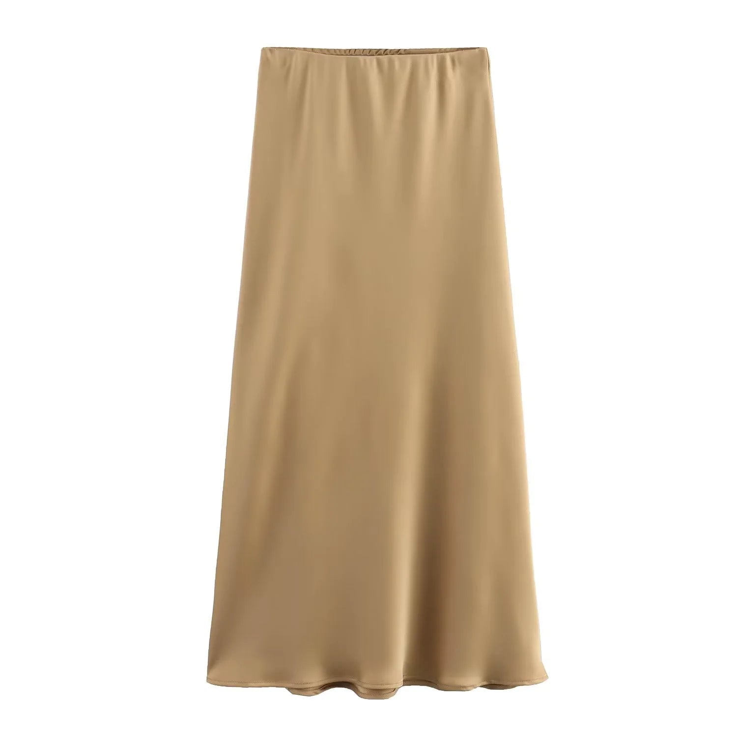 Women's Satin Pleated Midi Skirt - SensorySoftShop