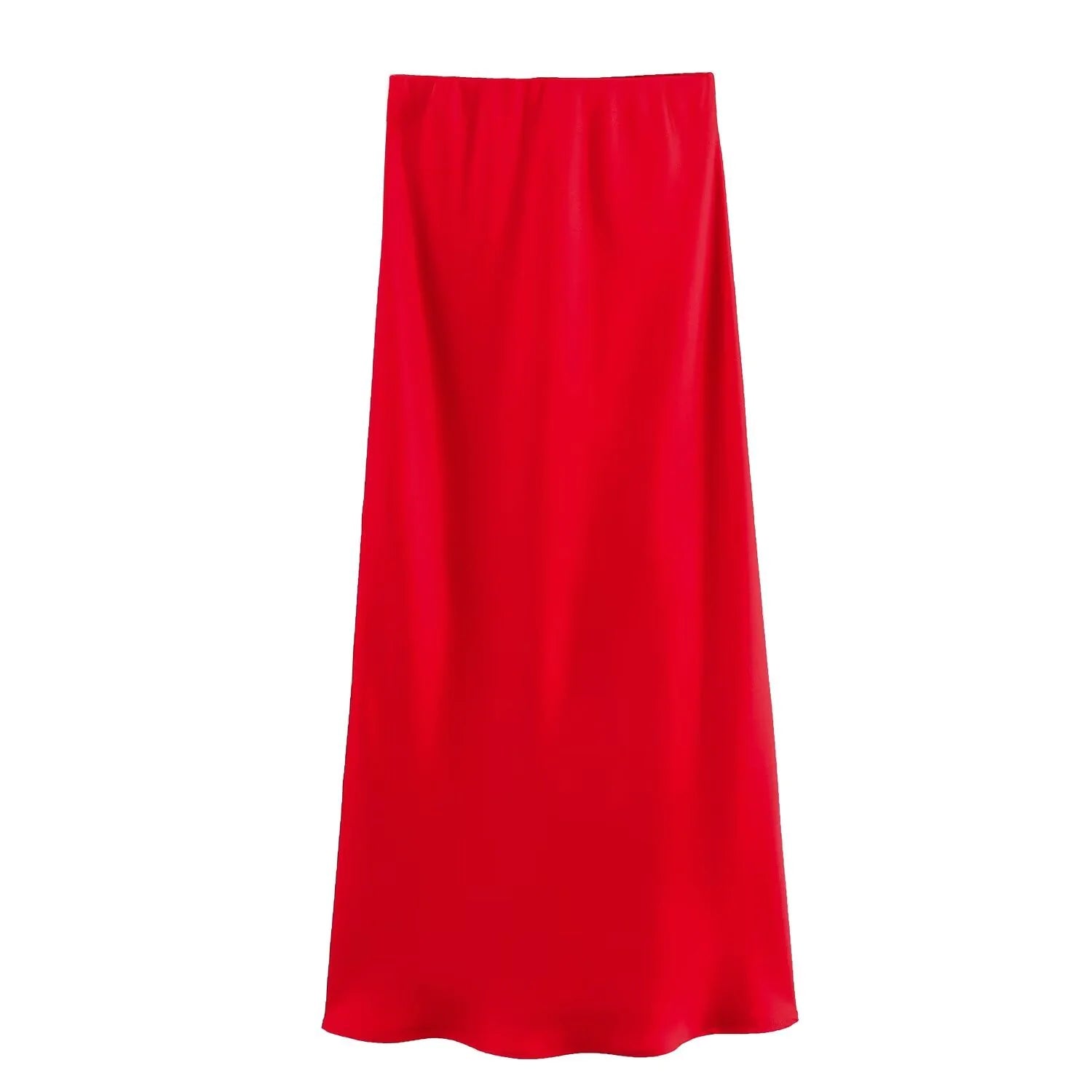 Women's Satin Pleated Midi Skirt - SensorySoftShop