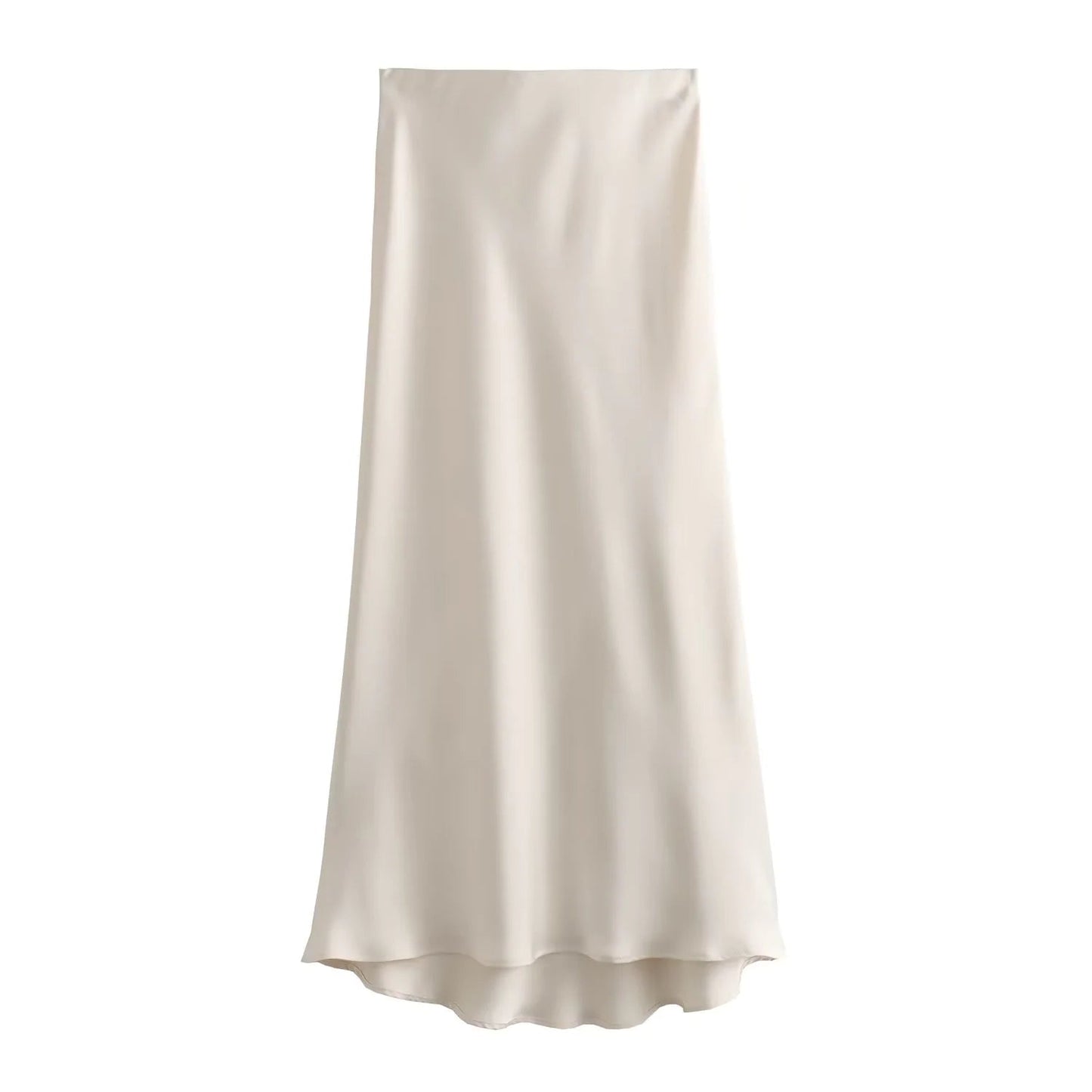 Women's Satin Pleated Midi Skirt - SensorySoftShop