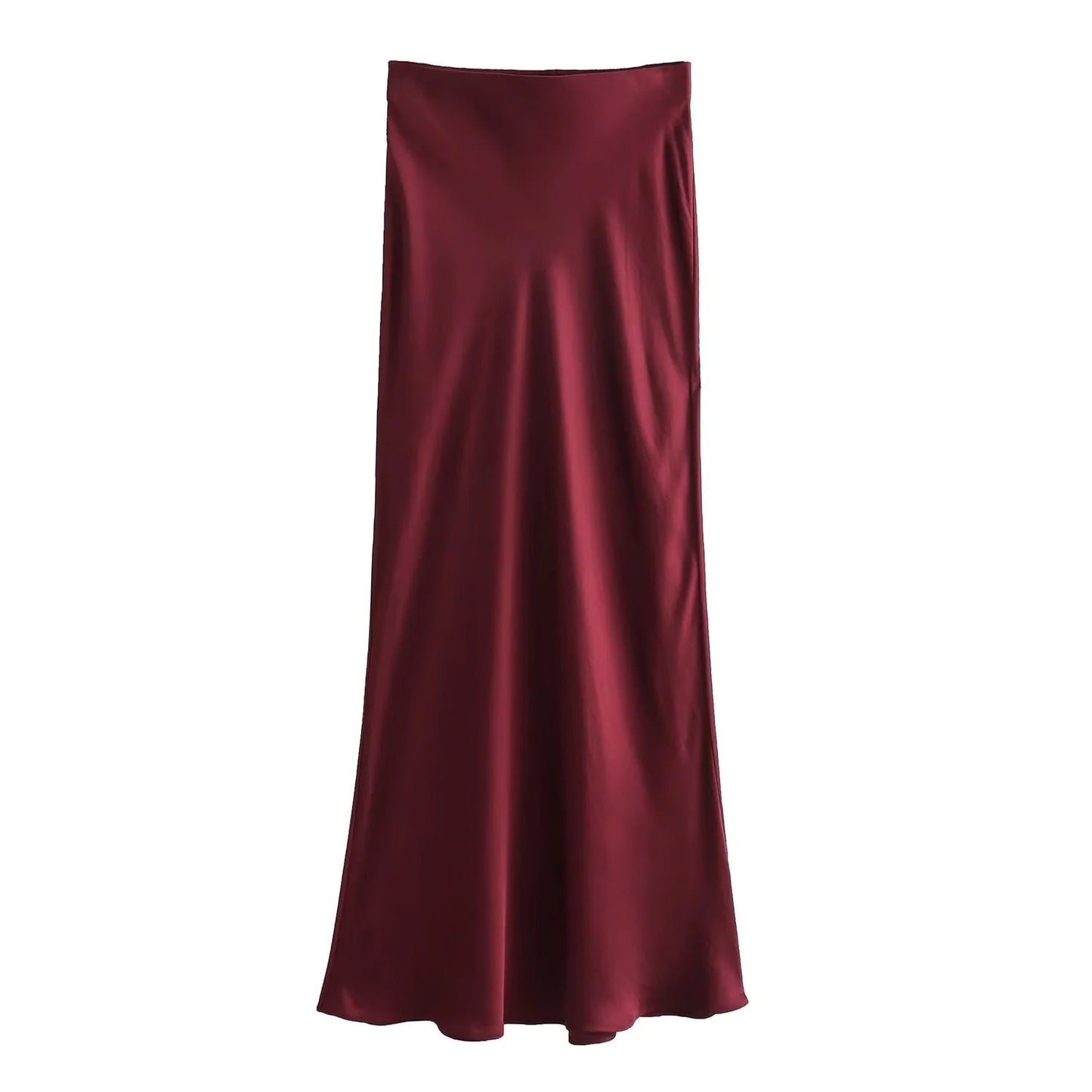 Women's Satin Pleated Midi Skirt - SensorySoftShop