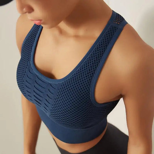 Women's Seamless Workout Sports Bra – High Support, Breathable Fit - SensorySoft