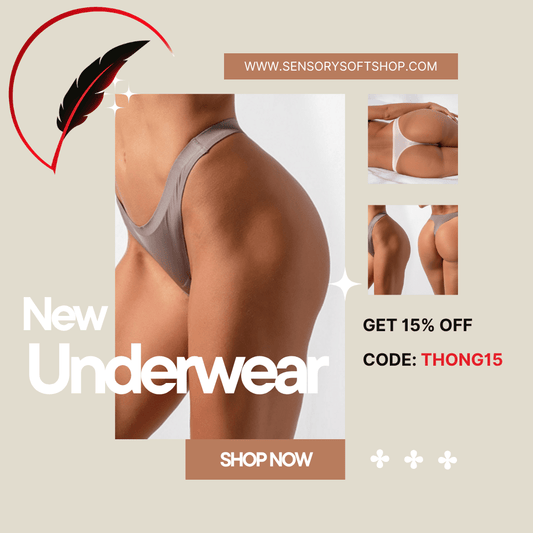 Women's Sexy Transparent Low Waist Thong Underwear - SensorySoftShop