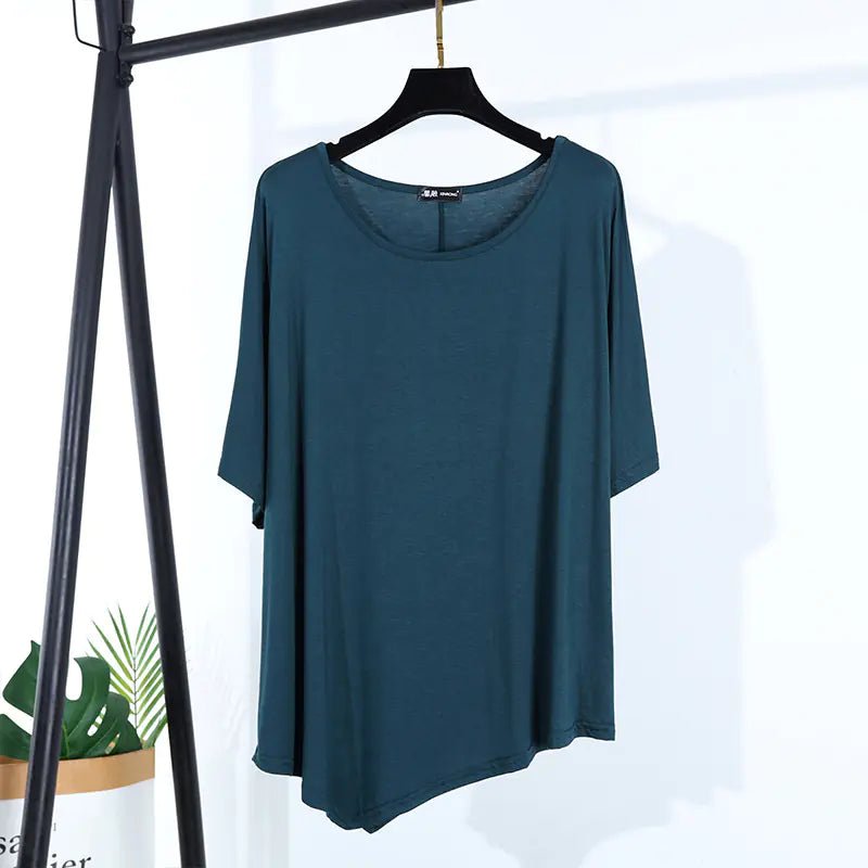 Women's Short Sleeve Irregular Modal T-Shirt 2025 Summer - SensorySoft