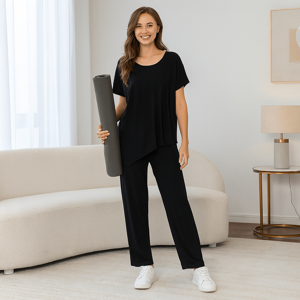 Women's Short Sleeve Irregular Modal T-Shirt 2025 Summer - SensorySoft