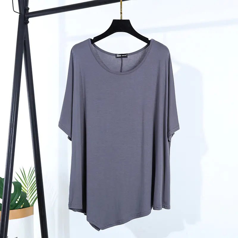 Women's Short Sleeve Irregular Modal T-Shirt 2025 Summer - SensorySoft