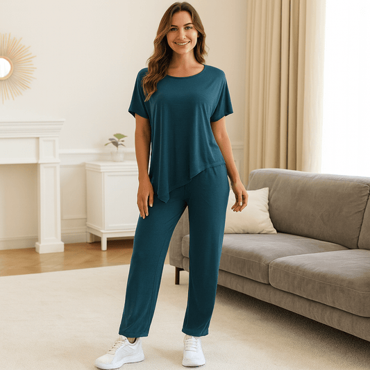 Women's Short Sleeve Irregular Modal T-Shirt 2025 Summer - SensorySoft