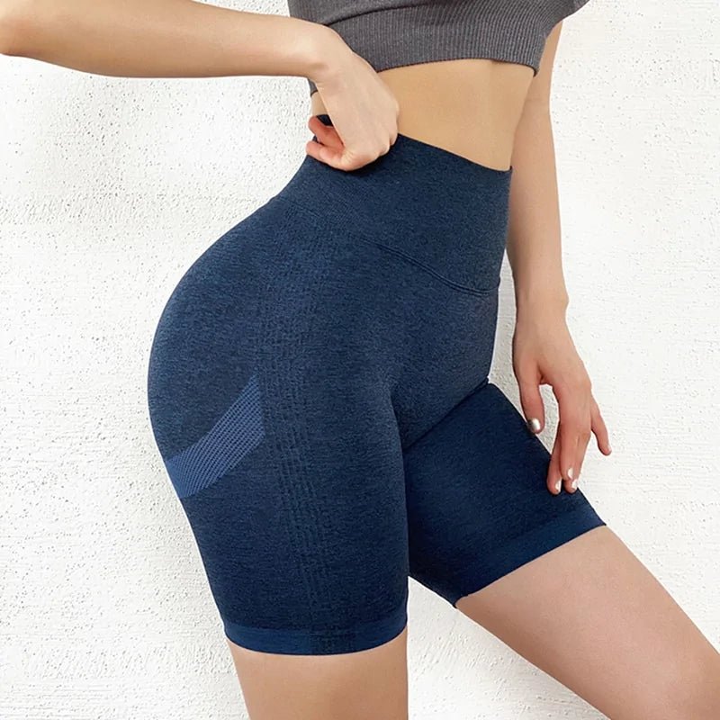 Women's Slim Fit High Waist Soft Nylon Yoga Sport Shorts - SensorySoft