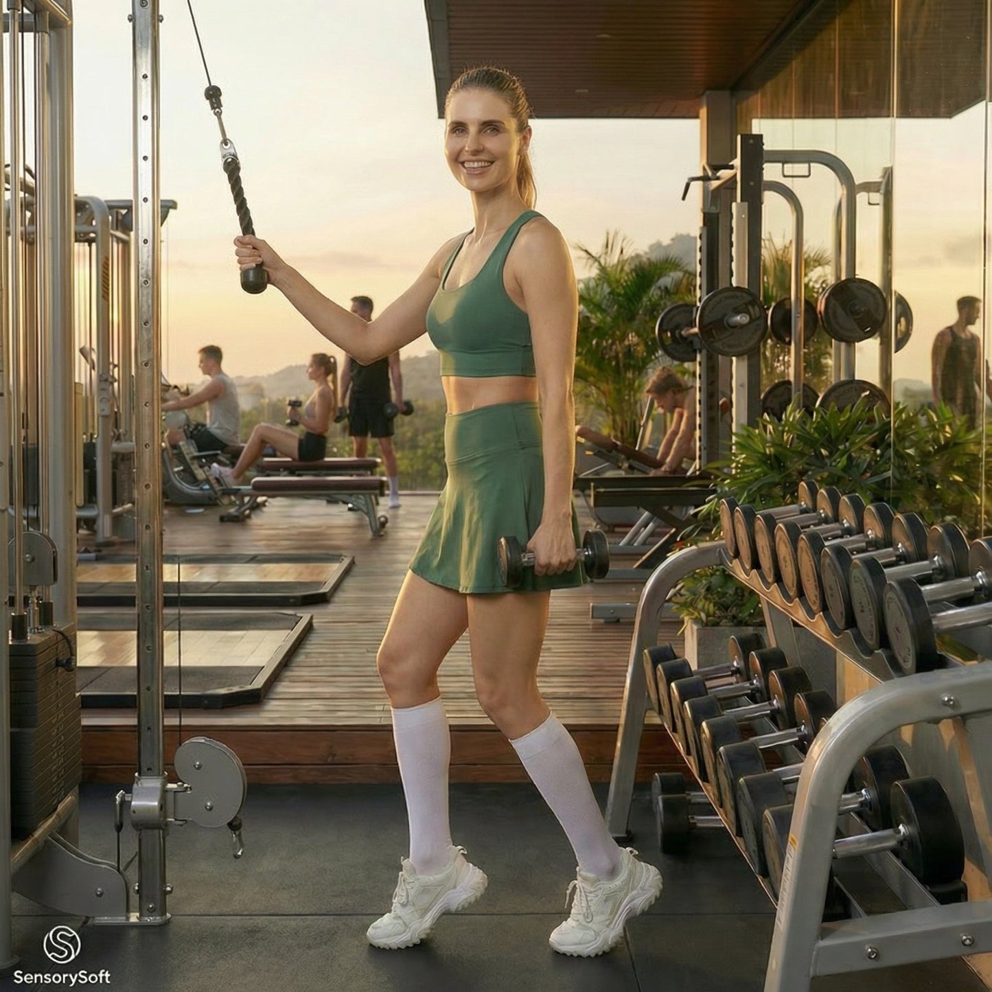 Women's Summer Two - Piece Sports Skirt for Fitness - SensorySoftShop