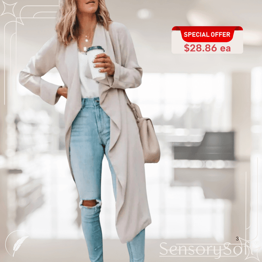 Women's Windbreaker Trench Coat - SensorySoft