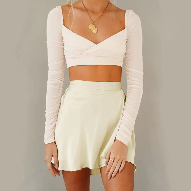 Wrap - Designed Satin Mini Skirt - SensorySoft