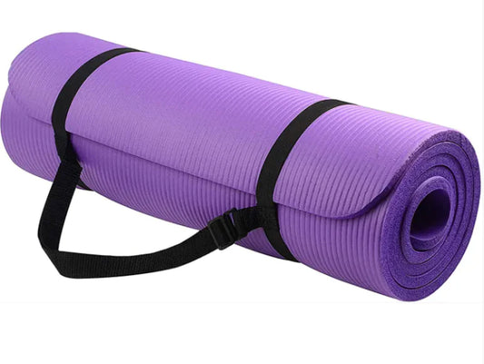 Striped Yoga Mat and Carry Strap