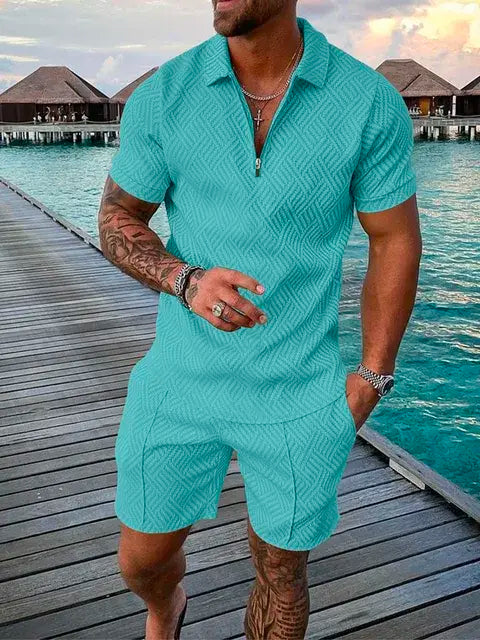 2025 Summer Men's Two-Piece Casual Sportswear Set