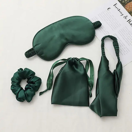 Silk Eye Mask and Accessories Pack – Indulgent Sleep and Self-Care, Anywhere