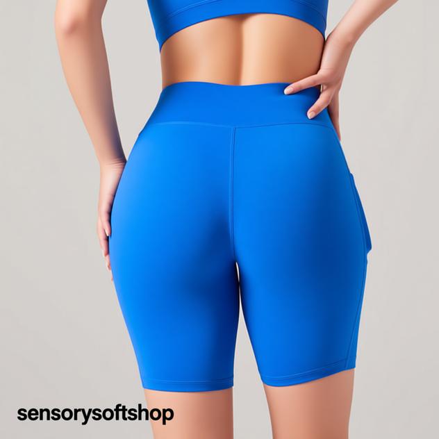Yoga Shorts with Side Pockets - SensorySoftShop